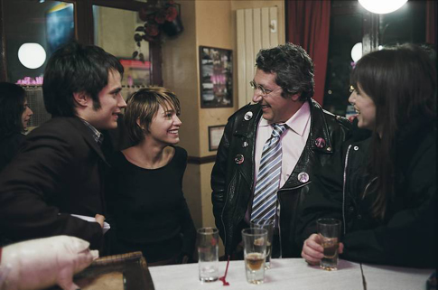 Charlotte Gainsbourg, Emma de Caunes, Alain Chabat, and Gael García Bernal in The Science of Sleep (2006)