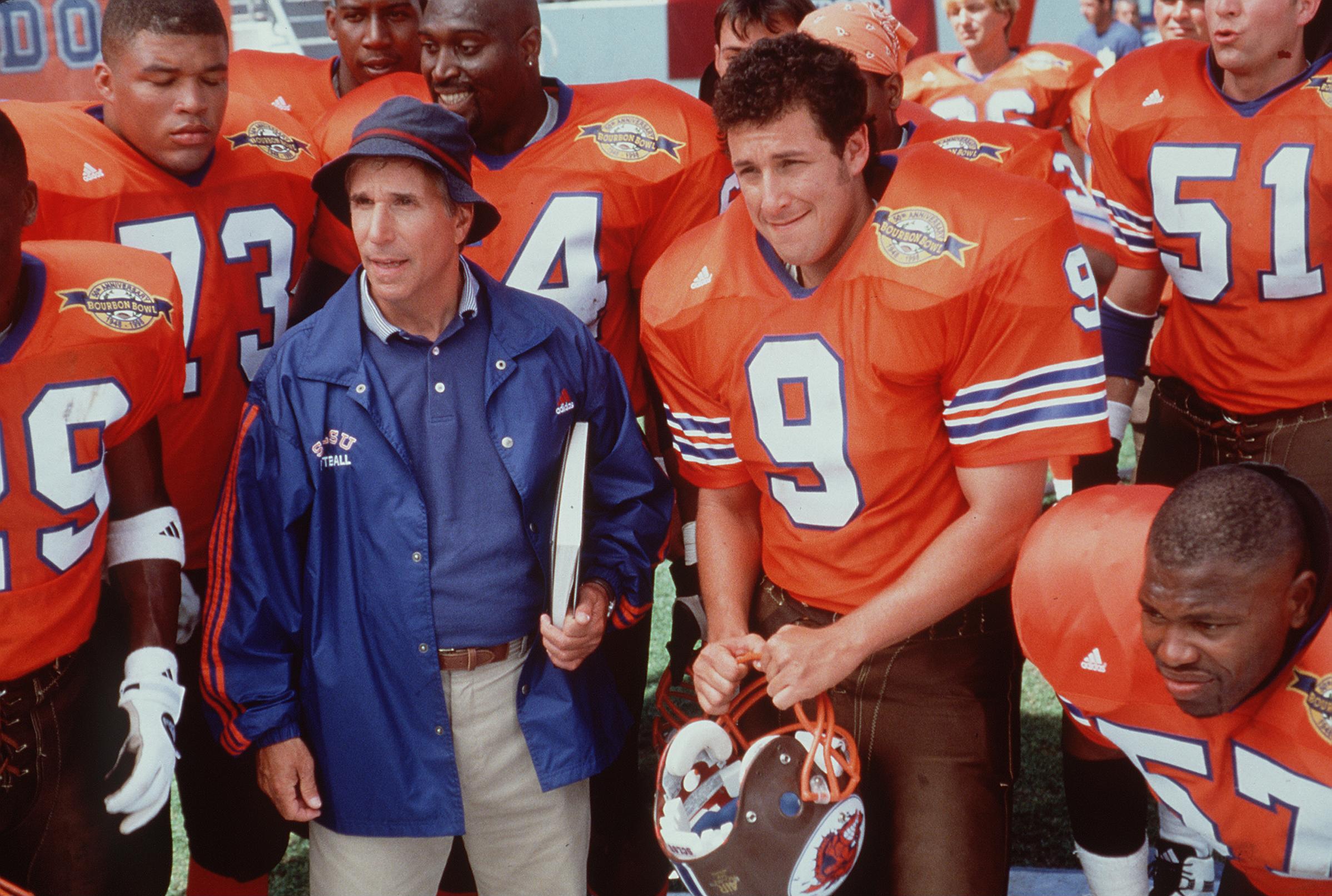 Adam Sandler and Henry Winkler in The Waterboy (1998)