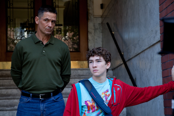 Billy Campbell and Dylan Arnold in Fat Kid Rules the World (2012)