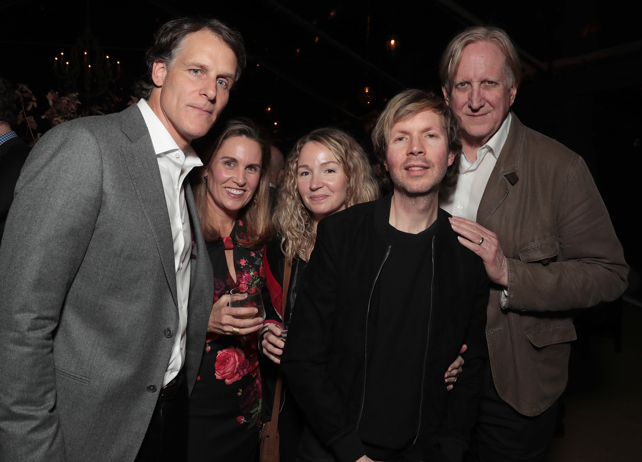 Marissa Ribisi, Beck, T Bone Burnett, and Jeff Blackburn at an event for Manchester junto al mar (2016)