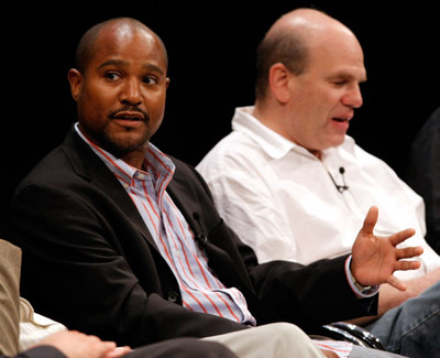 Seth Gilliam and David Simon at an event for The Wire (2002)