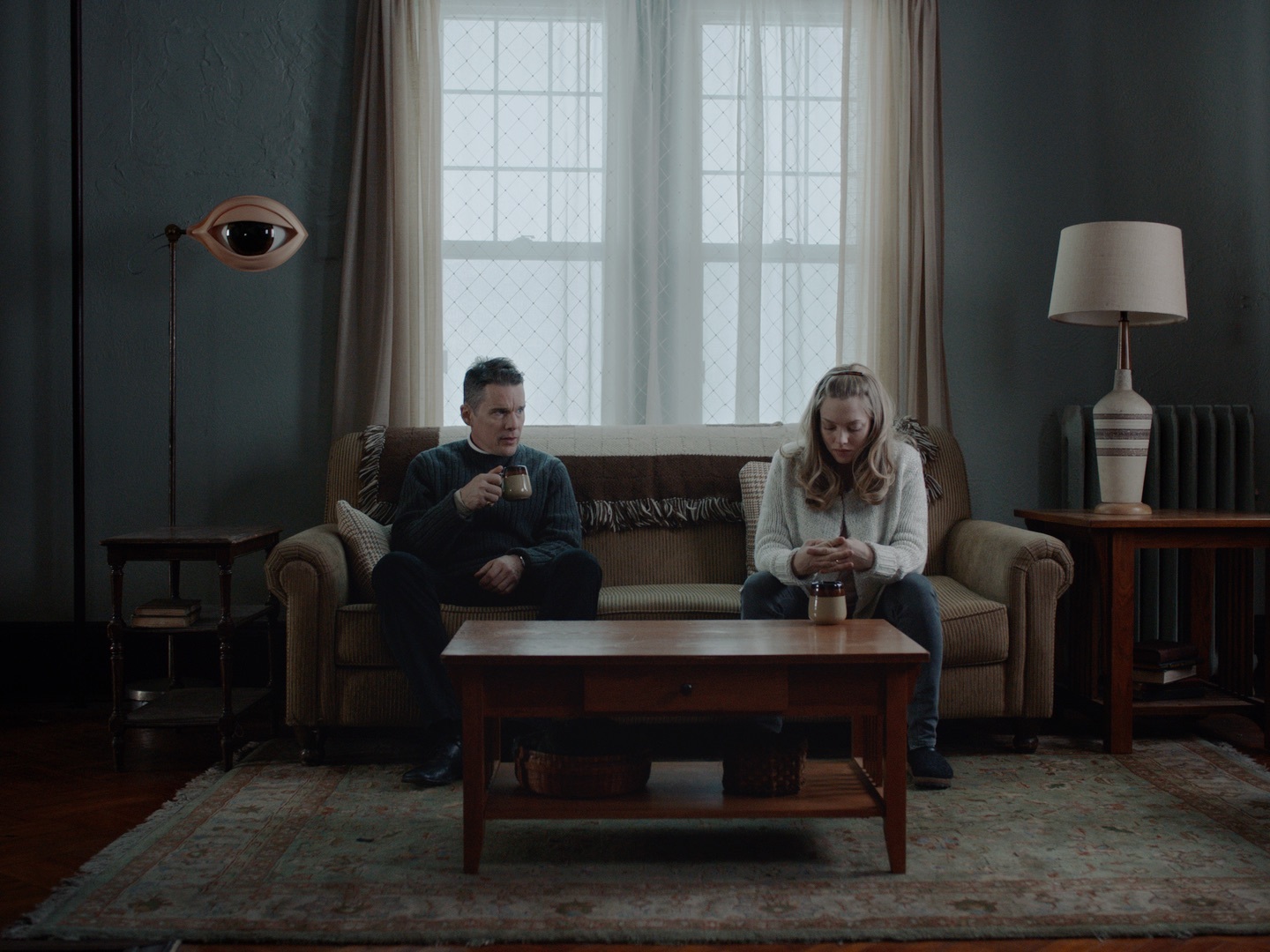 Ethan Hawke and Amanda Seyfried in First Reformed (2017)