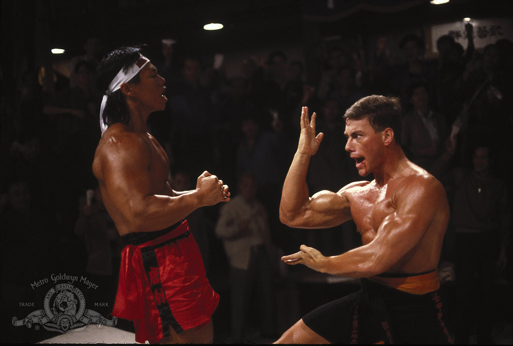 Jean-Claude Van Damme and Bolo Yeung in O Grande Dragão Branco (1988)