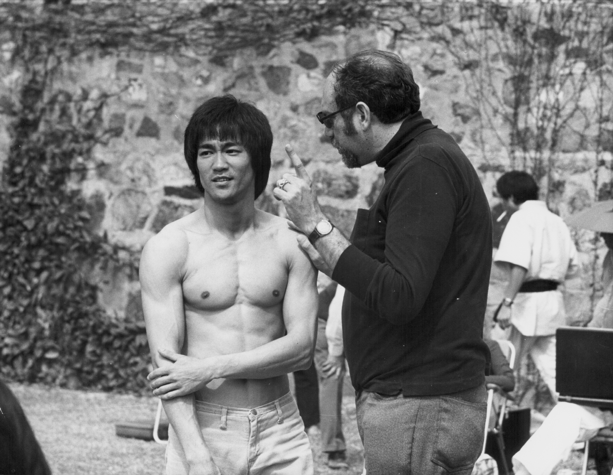 Bruce Lee and Fred Weintraub in Enter the Dragon (1973)