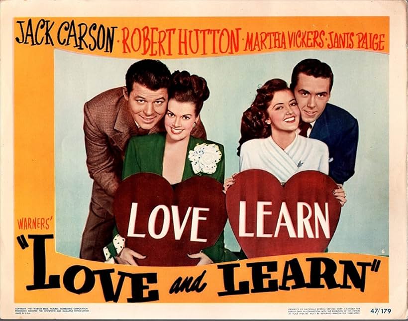 Jack Carson, Robert Hutton, Janis Paige, and Martha Vickers in Love and Learn (1947)