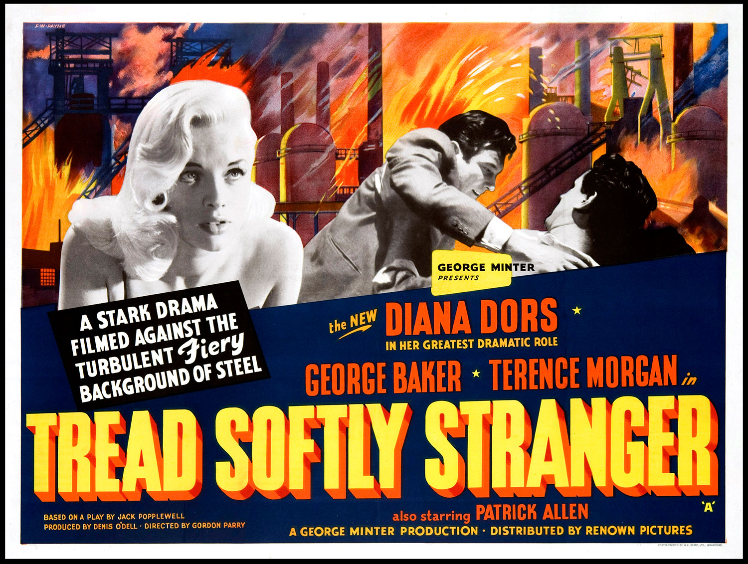 Diana Dors in Tread Softly Stranger (1958)