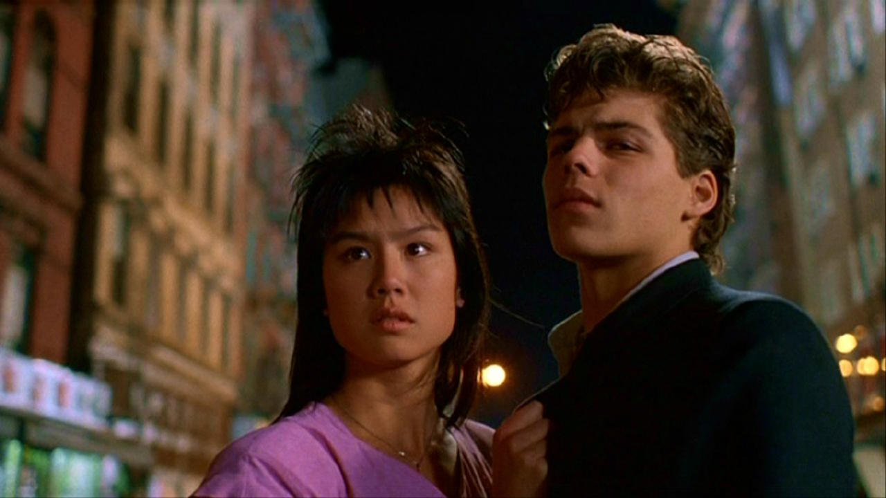 Sari Chang and Richard Panebianco in China Girl (1987)