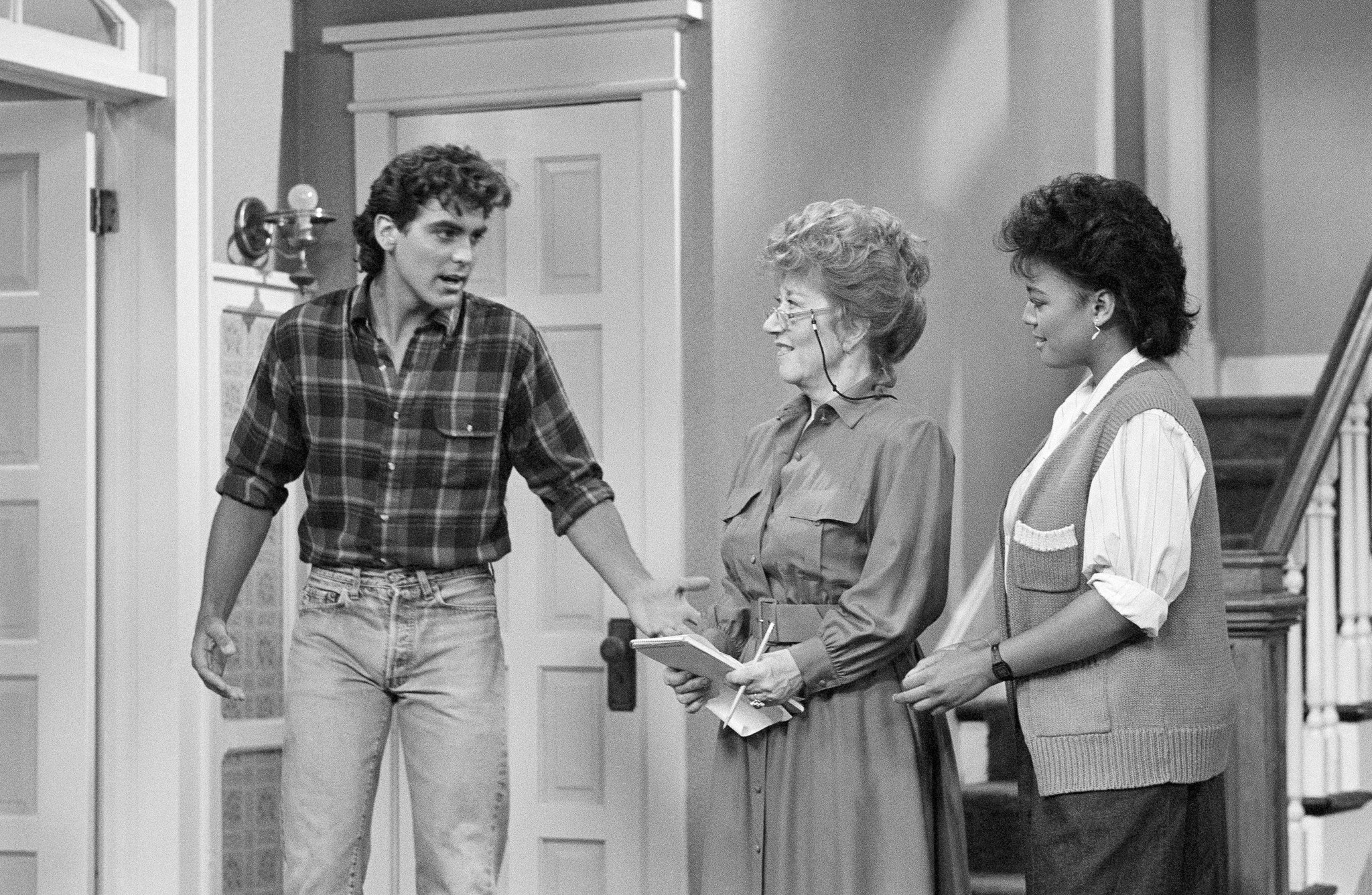 George Clooney, Kim Fields, and Charlotte Rae in The Facts of Life (1979)