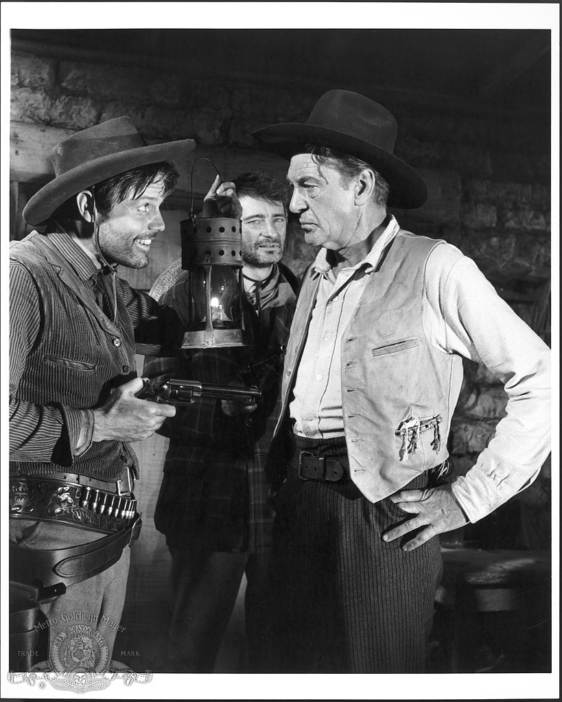 Gary Cooper, Royal Dano, and Jack Lord in Man of the West (1958)