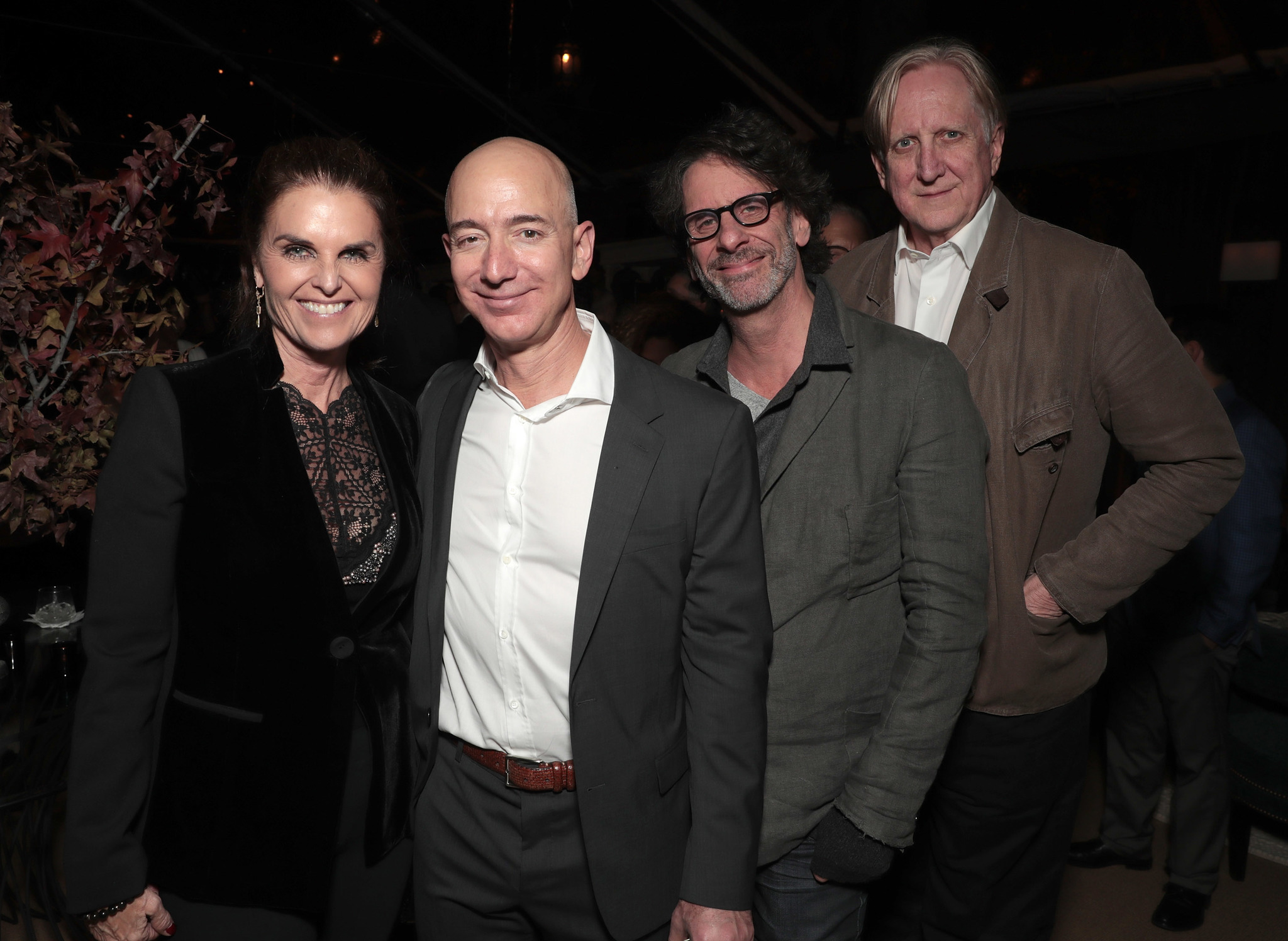 Joel Coen, Maria Shriver, T Bone Burnett, and Jeff Bezos at an event for Manchester by the Sea (2016)