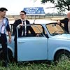 Elijah Wood, Boris Lyoskin, and Eugene Hutz in Everything Is Illuminated (2005)