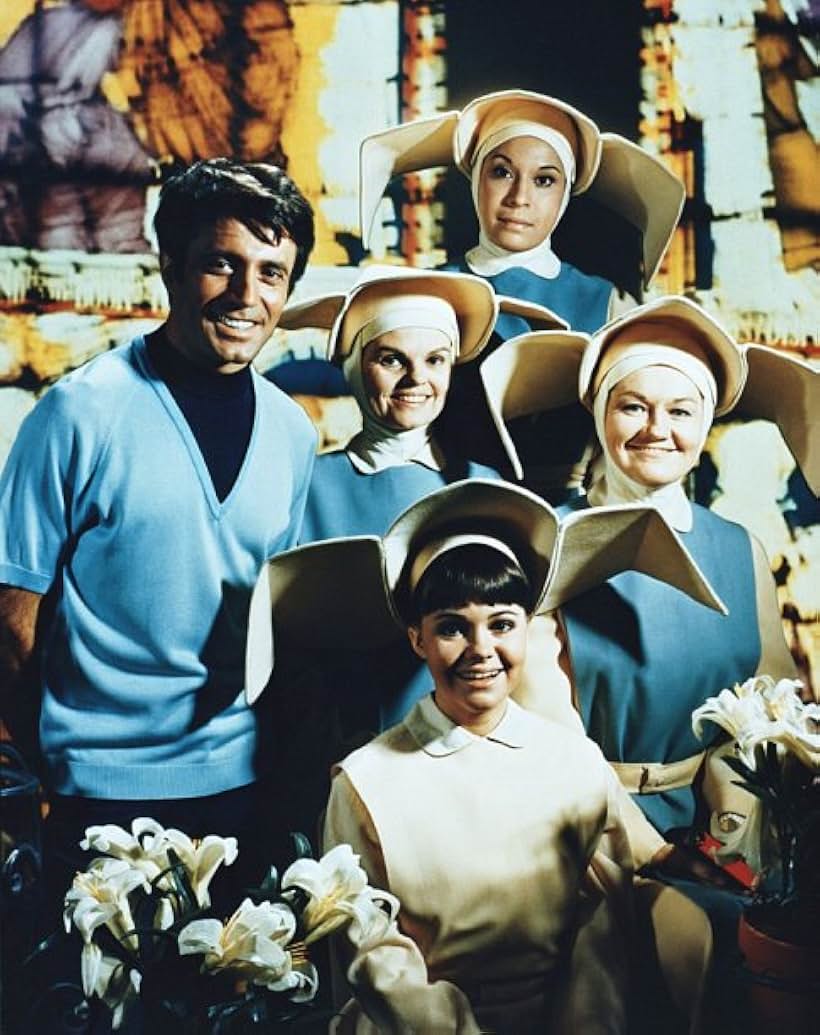 Sally Field, Shelley Morrison, Marge Redmond, Alejandro Rey, and Madeleine Sherwood in The Flying Nun (1967)