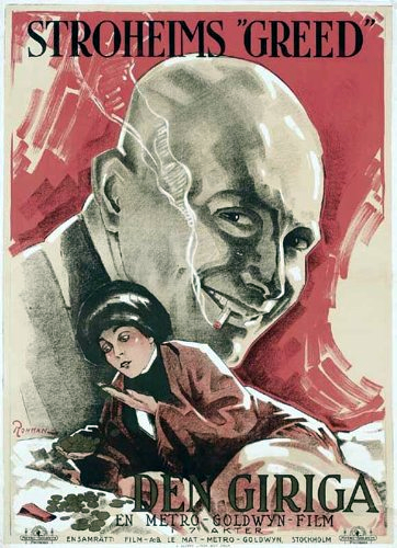 Erich von Stroheim and Zasu Pitts in Greed (1924)