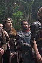 Joseph Fiennes, Claire Forlani, Jamie Campbell Bower, and Jamie Downey in Camelot (2011)