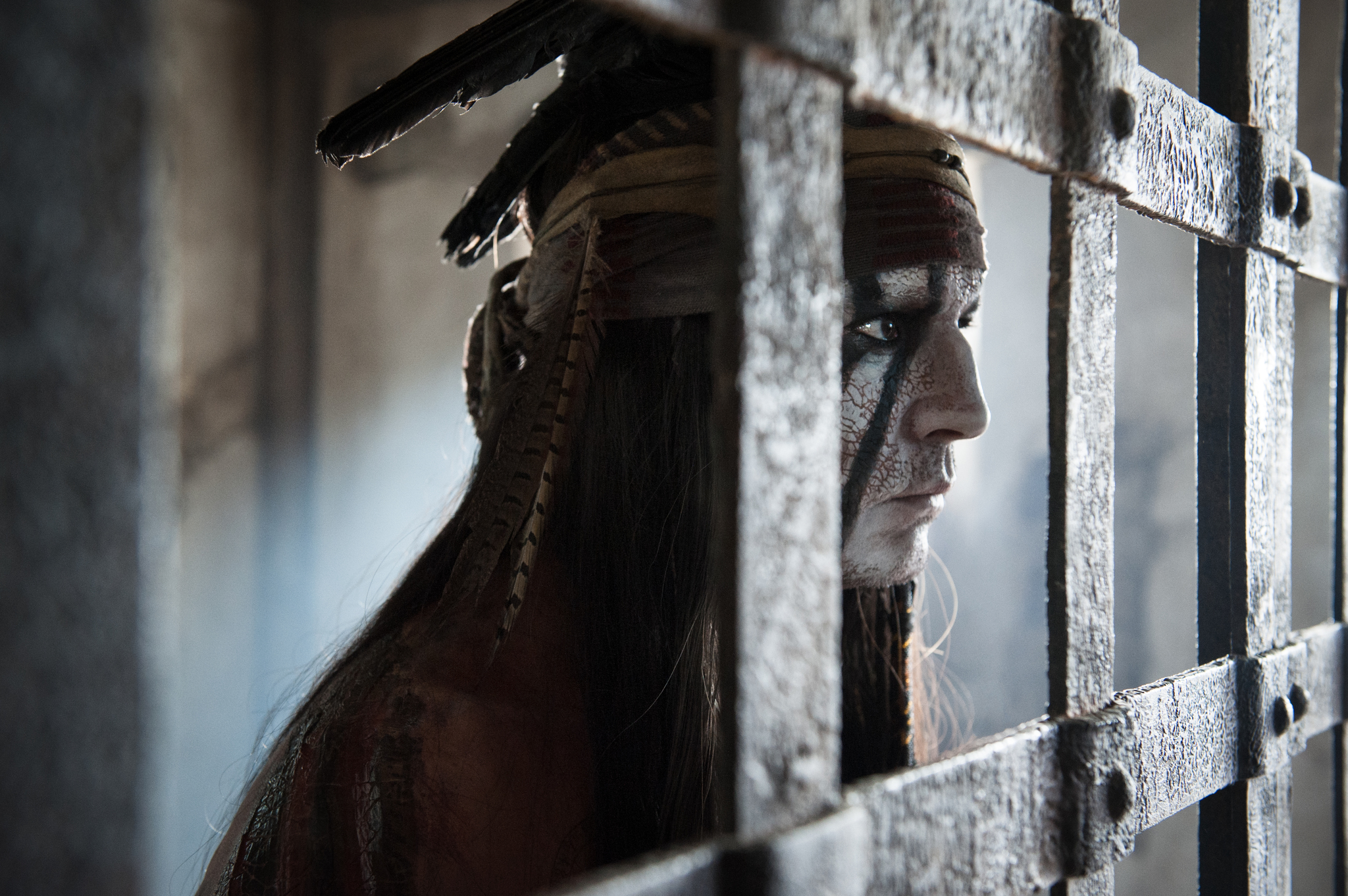 Johnny Depp in The Lone Ranger (2013)