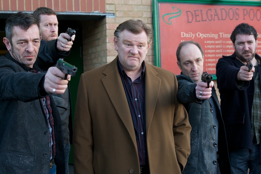 Brendan Gleeson, Francis Magee, Michael McElhatton, and Pádraic Delaney in La prime (2009)