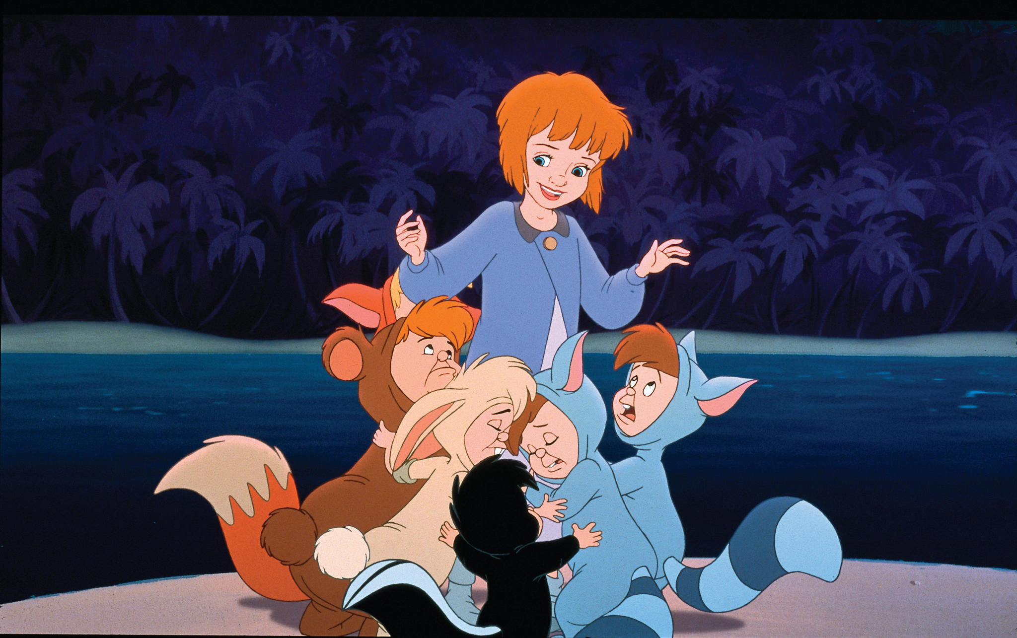 Quinn Beswick, Spencer Breslin, Harriet Owen, Bradley Pierce, and Aaron Spann in Peter Pan en Regreso al País de Nunca Jamás (2002)