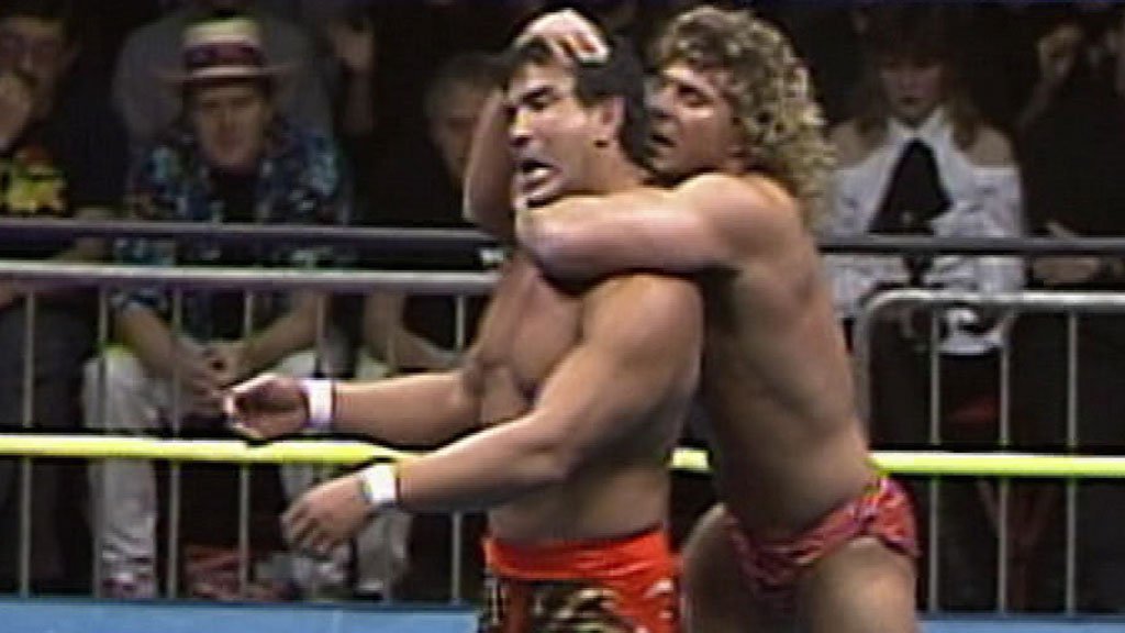 Richard Blood and Brian Pillman in WCW Halloween Havoc (1992)