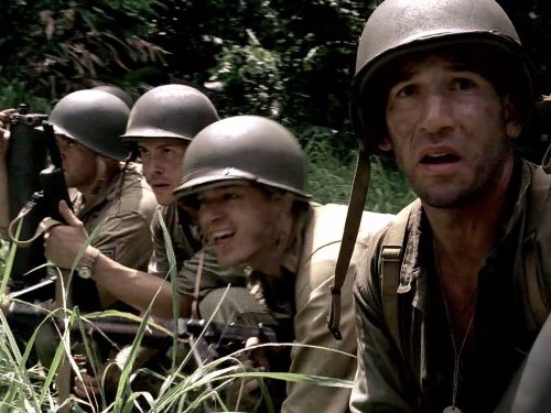 Joshua Bitton, Jon Seda, and Jon Bernthal in The Pacific (2010)