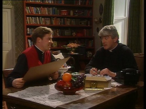 Dermot Morgan and Ardal O'Hanlon in Father Ted (1995)