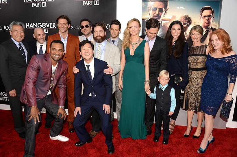 Heather Graham, Sasha Barrese, Justin Bartha, Bradley Cooper, Sondra Currie, Mike Epps, Zach Galifianakis, Ken Jeong, Todd Phillips, Jeff Robinov, Gillian Vigman, Ed Helms, Kevin Tsujihara, and Grant Holmquist at an event for The Hangover Part III (2013)