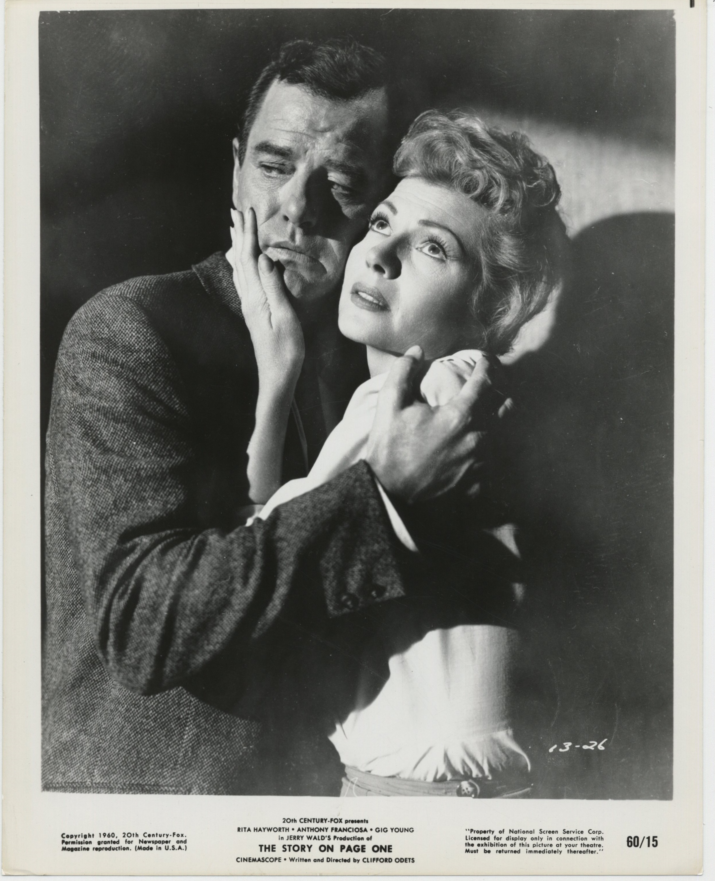 Rita Hayworth and Gig Young in The Story on Page One (1959)