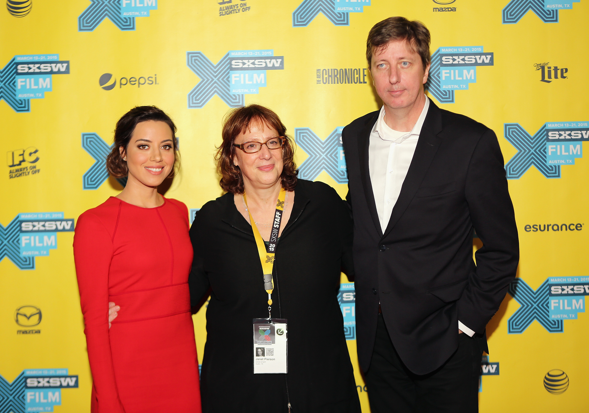 Hal Hartley, Janet Pierson, and Aubrey Plaza at an event for Ned Rifle (2014)