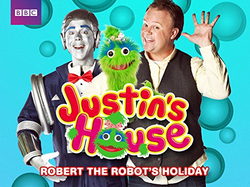 Katherine Smee, Justin Fletcher, and Steven Kynman in Justin's House (2011)