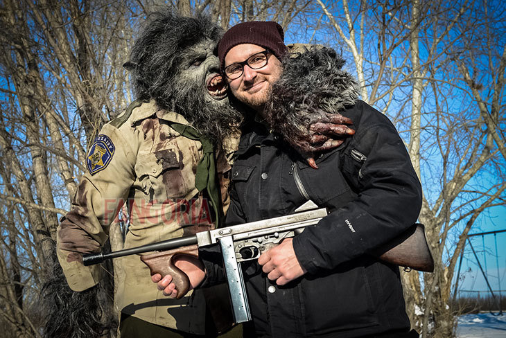 Leo Fafard and Lowell Dean in WolfCop (2014)