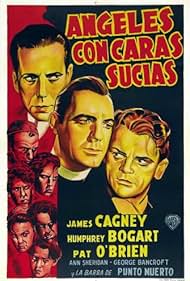 Humphrey Bogart, James Cagney, Pat O'Brien, Gabriel Dell, Leo Gorcey, Huntz Hall, Billy Halop, Bobby Jordan, Bernard Punsly, and The Dead End Kids in Ángeles con caras sucias (1938)