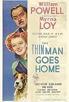 Myrna Loy, William Powell, and Asta in The Thin Man Goes Home (1944)