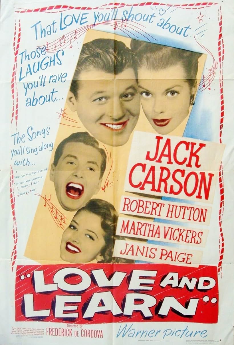 Jack Carson, Robert Hutton, Janis Paige, and Martha Vickers in Love and Learn (1947)