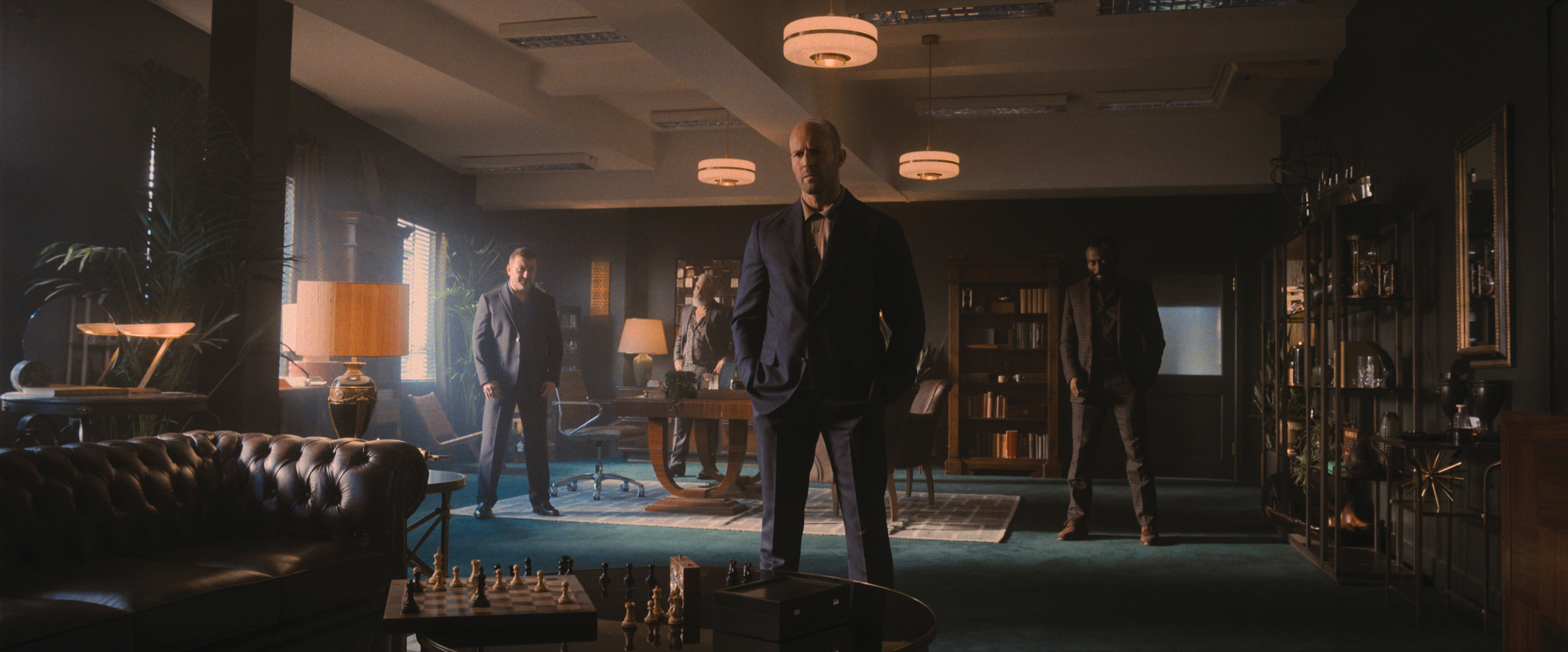 Jason Statham, Darrell D'Silva, Cameron Jack, and Babs Olusanmokun in Wrath of Man (2021)