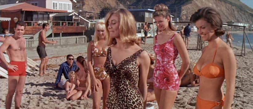 John Ashley, Valora Noland, and Delores Wells in Muscle Beach Party (1964)