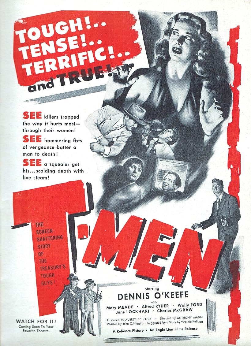 Mary Meade and Dennis O'Keefe in T-Men (1947)