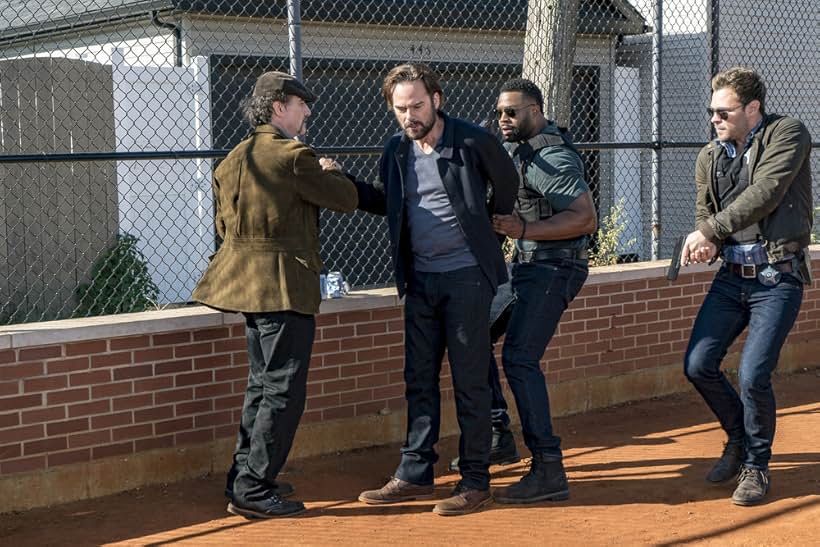 Elias Koteas, Billy Burke, Patrick John Flueger, and LaRoyce Hawkins in Chicago P.D. (2014)