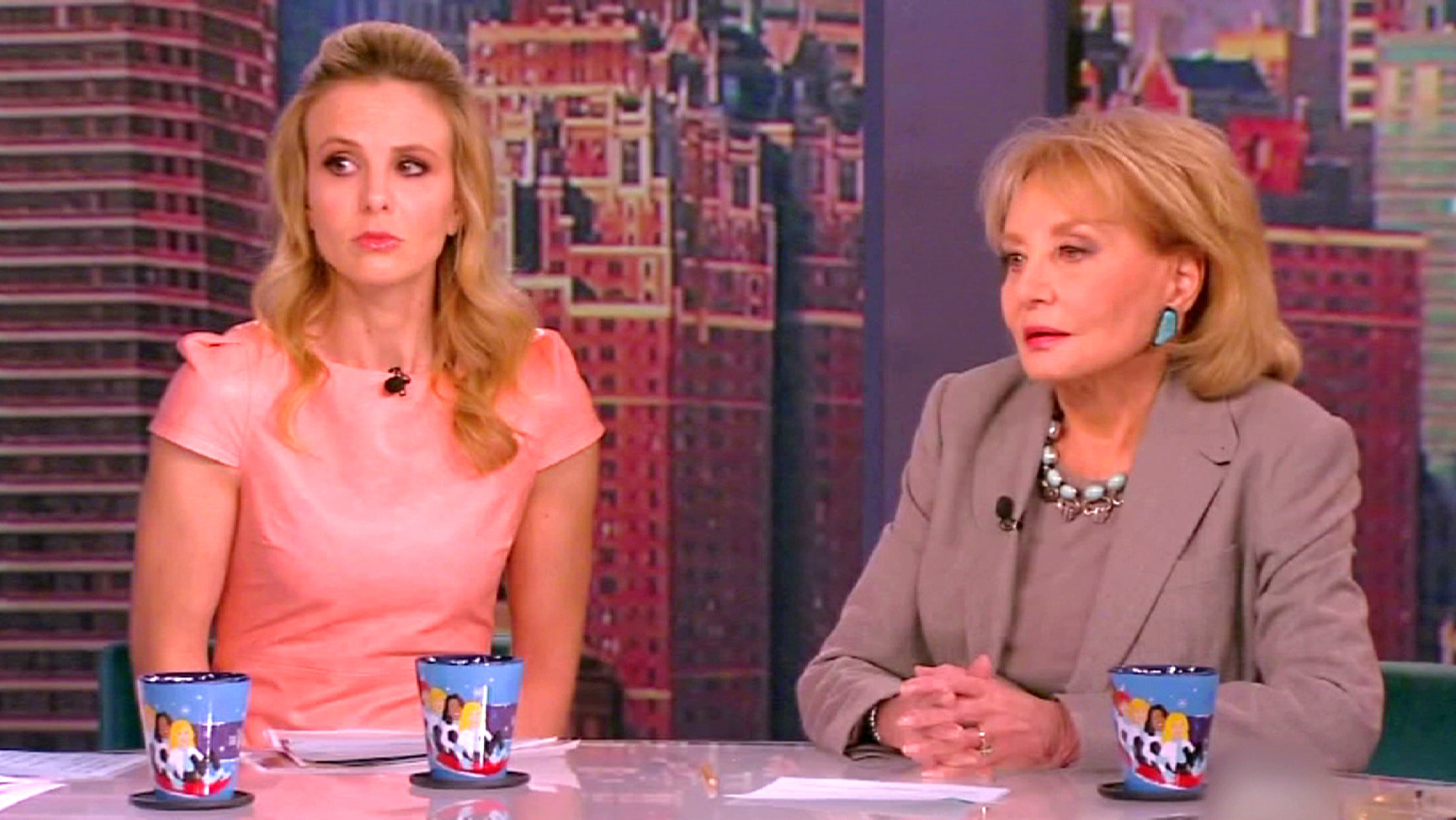 Elisabeth Hasselbeck and Barbara Walters in Conan (2010)