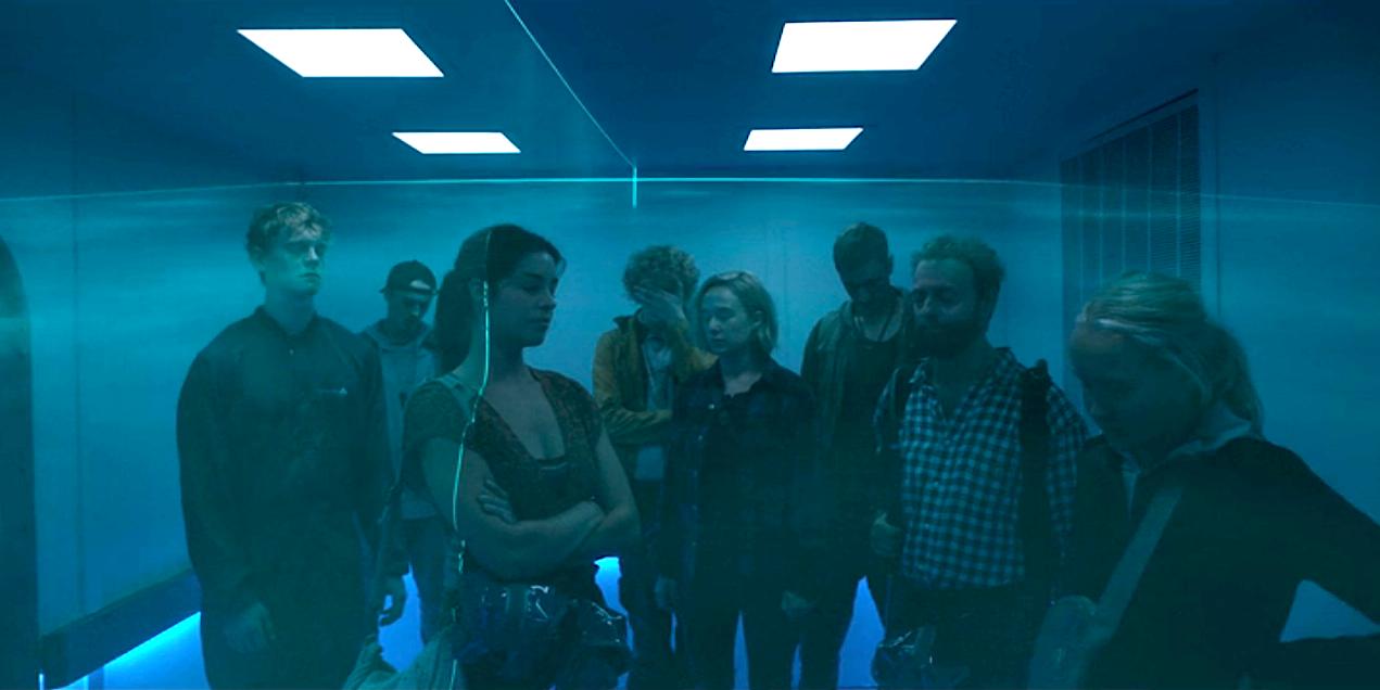 Dan Zahle, Alba August, Natalie Madueño, Mikkel Boe Følsgaard, Lucas Lynggaard Tønnesen, Sonny Lindberg, Jessica Dinnage, and Lukas Løkken in The Rain (2018)