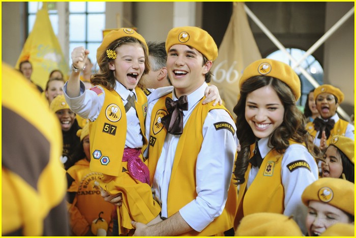 Kelsey Asbille, Hutch Dano, and Genevieve Hannelius at an event for Den Brother (2010)