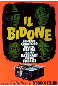 Federico Fellini, Richard Basehart, Broderick Crawford, and Giulietta Masina in Il bidone (1955)