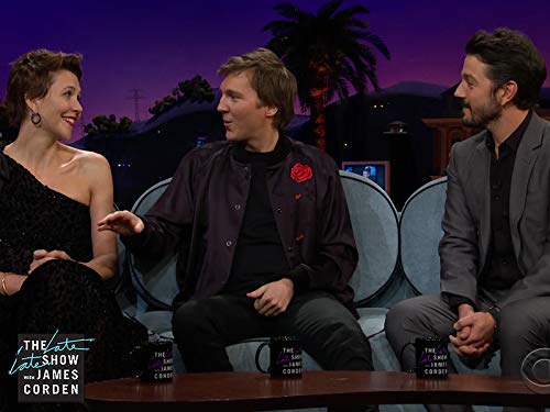 Paul Dano, Maggie Gyllenhaal, and Diego Luna in The Late Late Show with James Corden (2015)