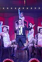 Jennifer Foster, Emily Hampshire, Noah Reid, Christina Song, Annie Murphy, Sarah Levy, and Mary Kelly in Life Is a Cabaret (2019)