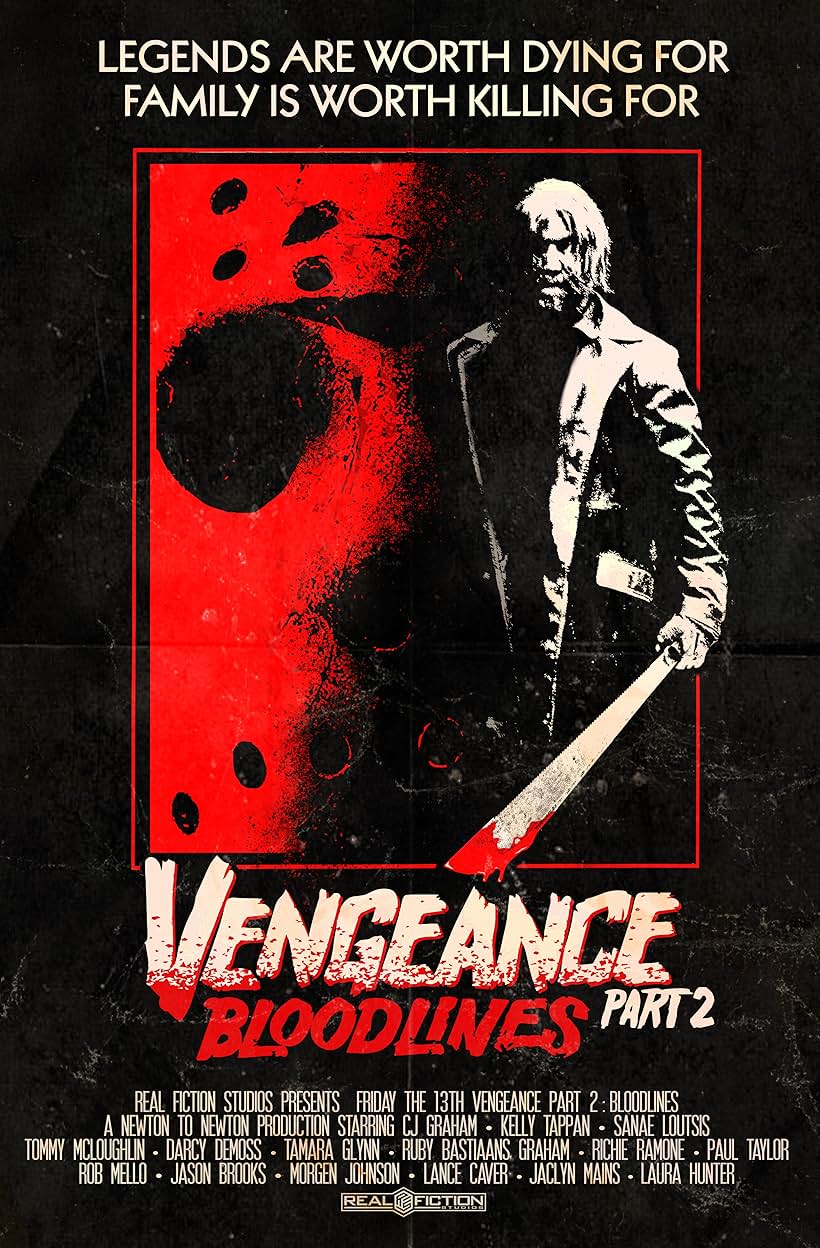 Darcy DeMoss, Tamara Glynn, C.J. Graham, Tom McLoughlin, Jaclyn Mains, Ruby Bastiaans Graham, Paul T. Taylor, Richie Ramone, Jason Brooks, Rob Mello, Laura Hunter, Morgen Johnson, Sanae Loutsis, Kelly Tappan, Lance Caver, and Kody Newton in Friday the 13th Vengeance 2: Bloodlines (2022)