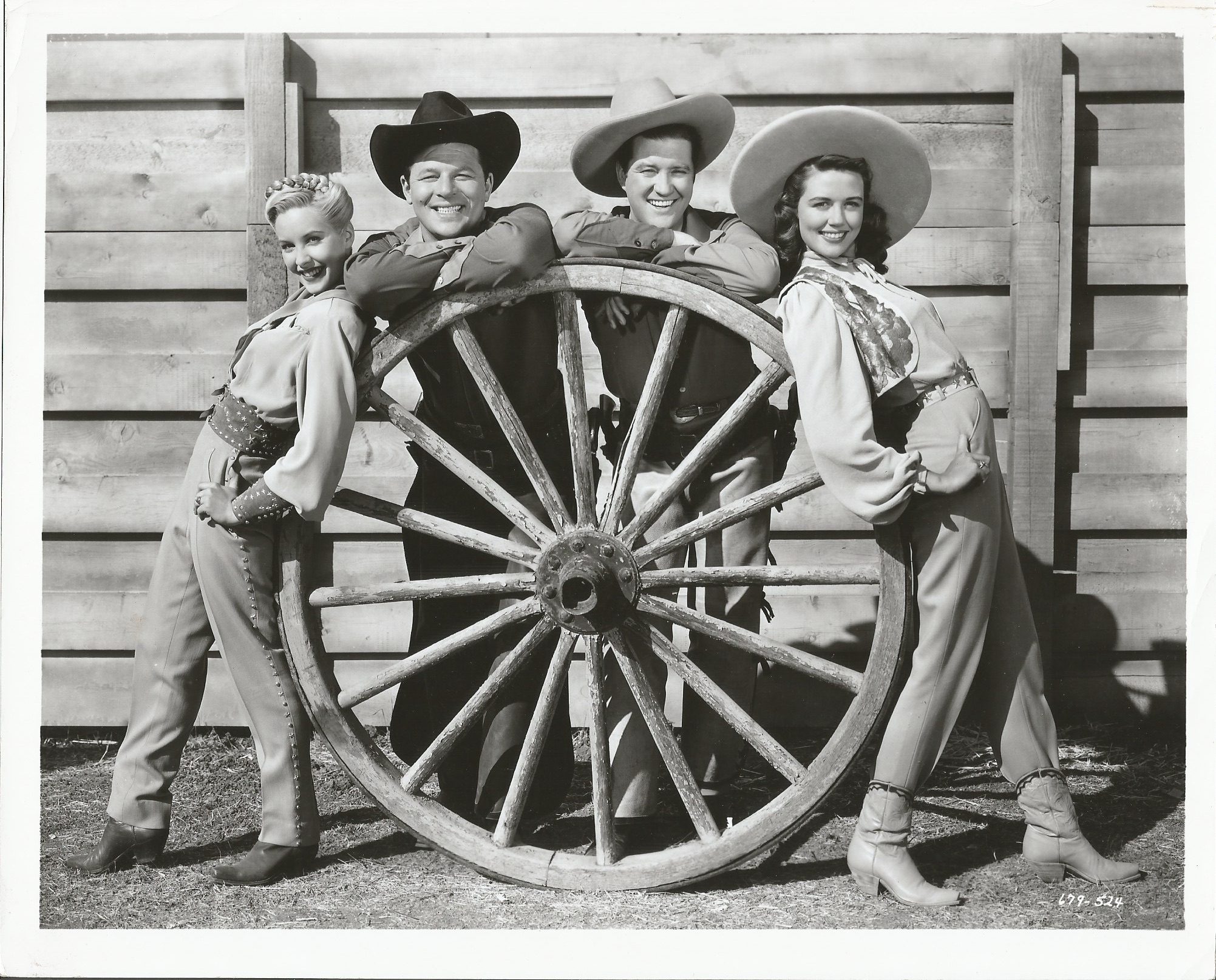 Jack Carson, Penny Edwards, Dorothy Malone, and Dennis Morgan in Two Guys from Texas (1948)