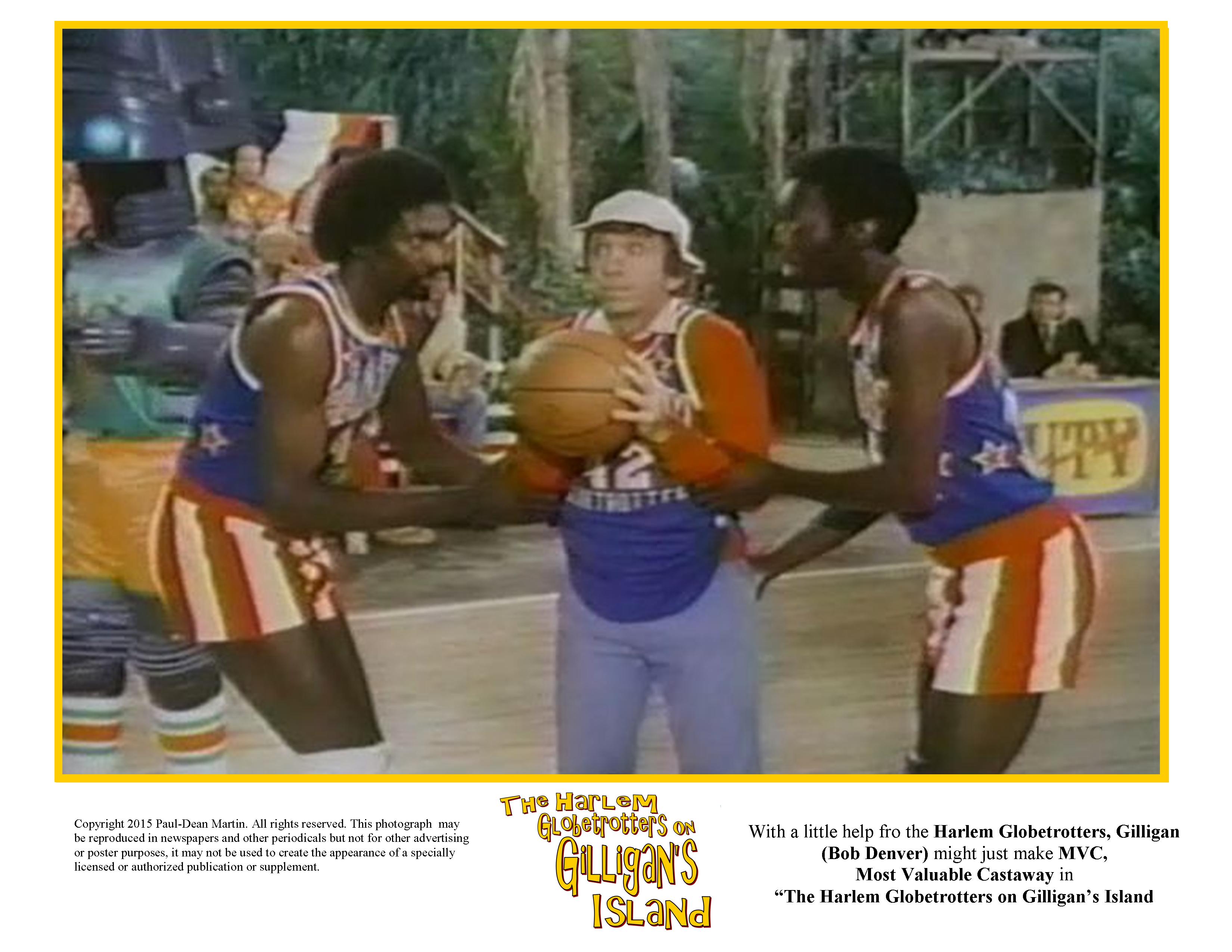 Bob Denver, Geese Ausbie, and Lou Dunbar in The Harlem Globetrotters on Gilligan's Island (1981)