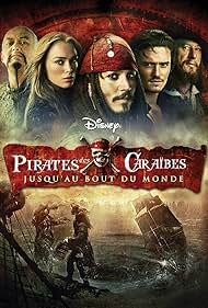 Johnny Depp, Geoffrey Rush, Orlando Bloom, Keira Knightley, and Bill Nighy in Pirates des Caraïbes : Jusqu'au bout du monde (2007)