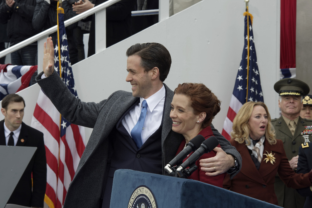 Virginia Madsen, Lara Jean Chorostecki, and Ashley Zukerman in Designated Survivor (2016)