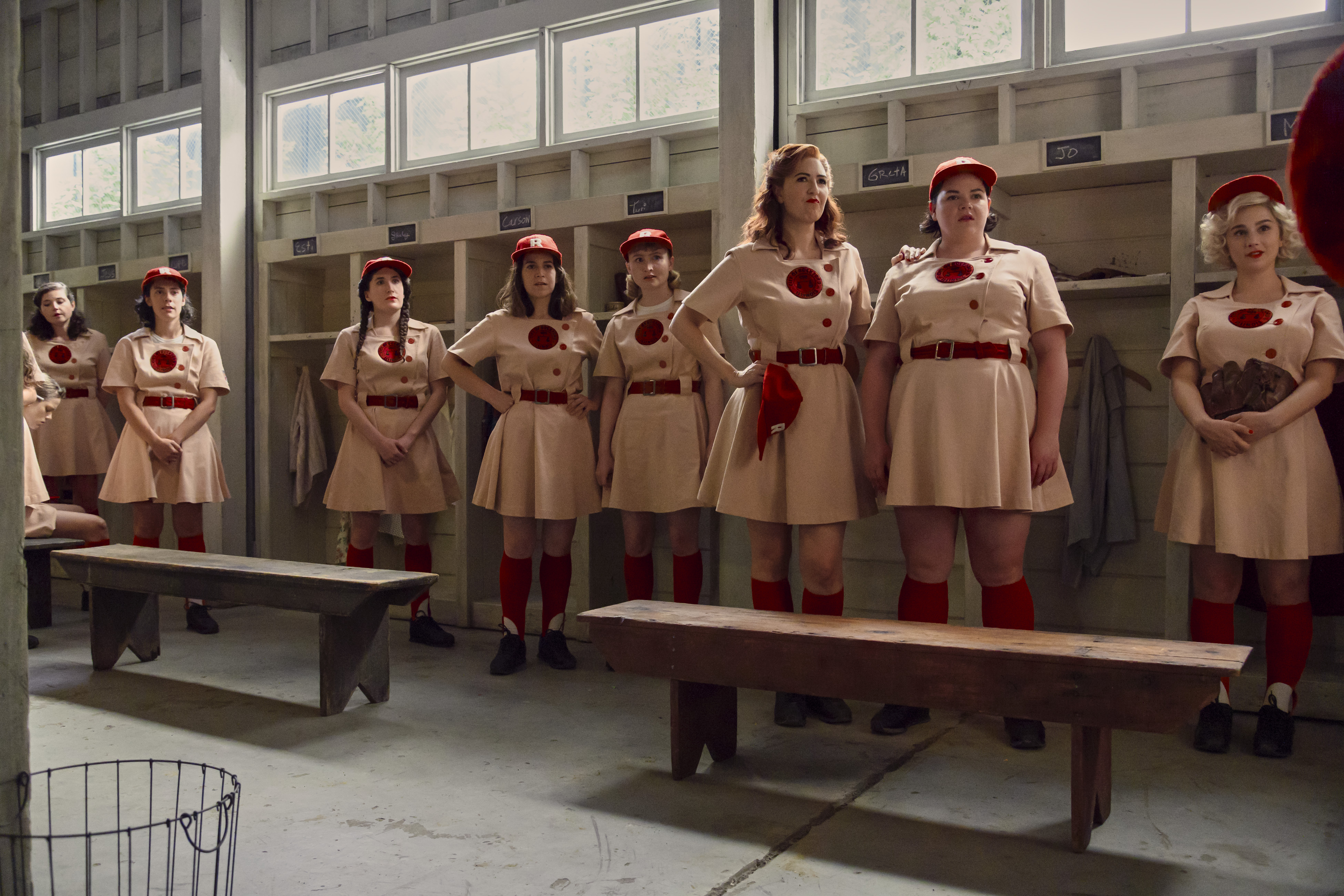 Kate Berlant, Kelly McCormack, Rae Gray, Abbi Jacobson, D'Arcy Carden, Roberta Colindrez, and Melanie Field in Batter Up (2022)