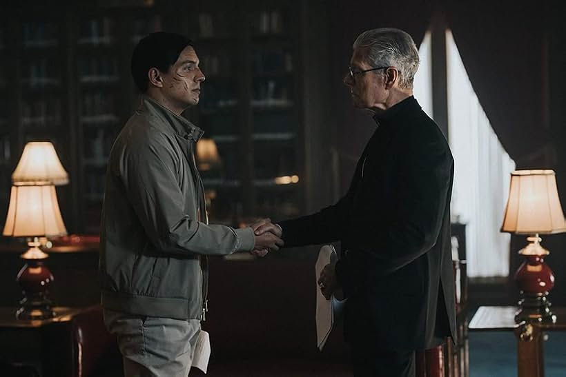 Stephen Lang and Vadhir Derbez in The Seventh Day (2021)