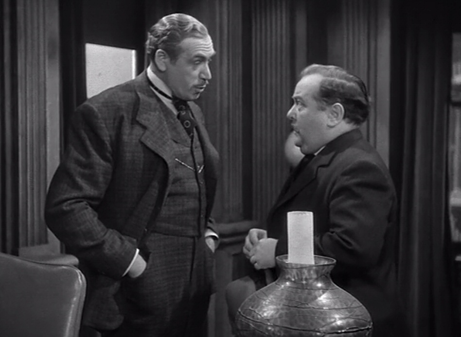 Lloyd Corrigan and Dennis Hoey in She-Wolf of London (1946)